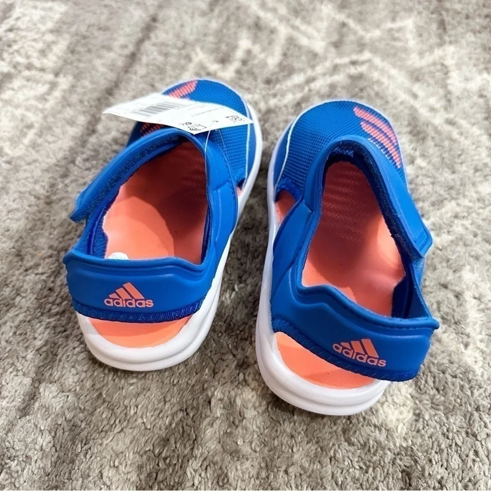 NWT Adidas FortaSwim 1 Kids Lightweight Water Sandals Blue